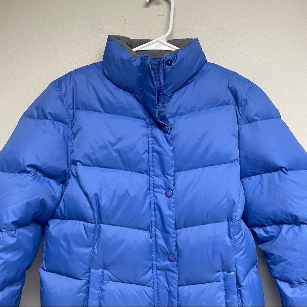 LL Bean Womens Blue Full Zip Puffer Down Filled Jacket Size Small